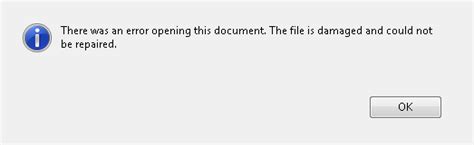 xxxx xxxx|Open a document after a file corruption error